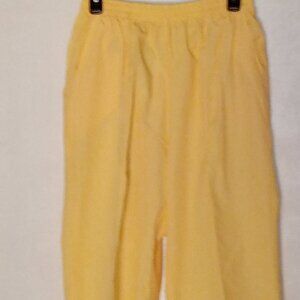 Peaches Uniform Yellow L Pleated Scrub Bottoms